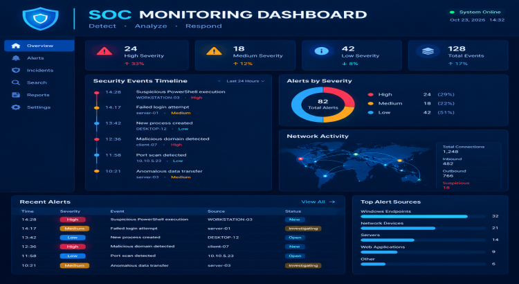 SOC Analyst & Cybersecurity Monitoring Services